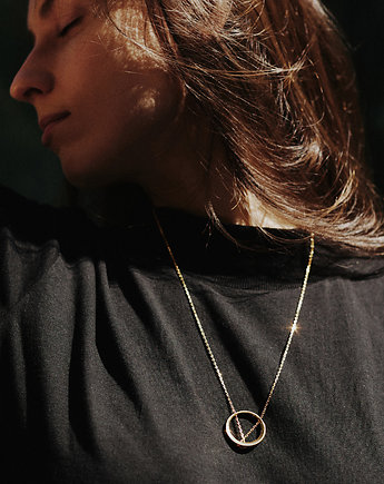 MINIMAL BIG necklace / gold, Filimoniuk