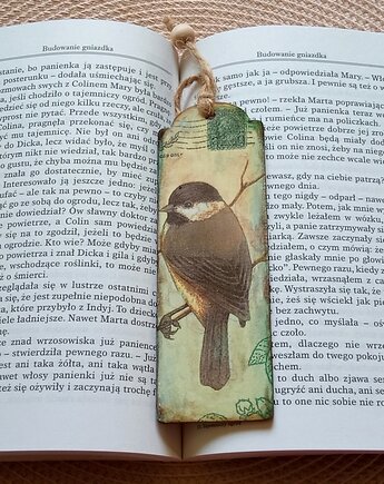 Zakładka do książki z sikorką, ajlla