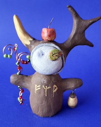 Strażnik runiczny figurka ceramiczna, Ceramika Wydry