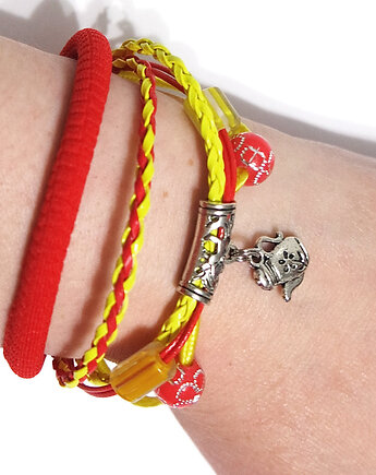 Bransoletka - Imbryk, kwiaty - rzemienie, yenoo