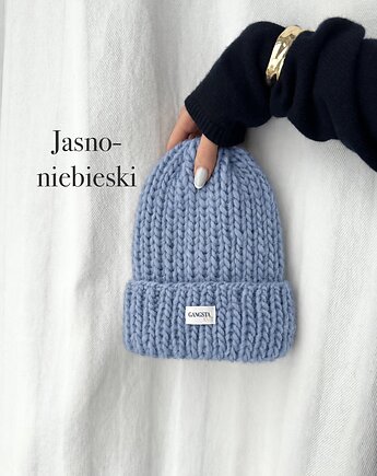 Czapka Lily 100% wełna *jasnoniebieski*, GANGSTA KNIT