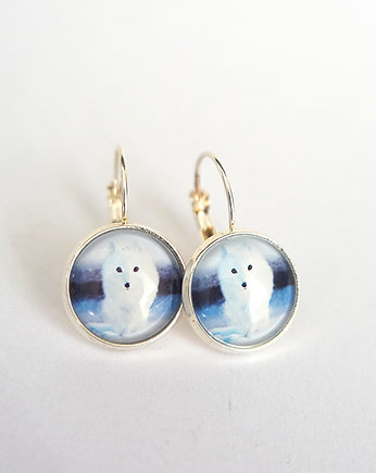 Kolczyki - Biały lis, yenoo