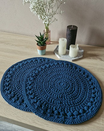 Podkładki na stół ze sznurka - petrol, Damariz