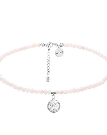 Choker z pereł naturalnych ze srebrną monetą, SOTHO
