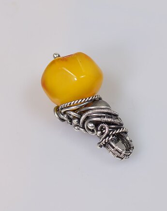 Kropla miodu - wisior wire-wrapping, Sunflower Kornelia Kubinowska