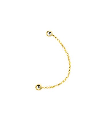 Nausznica - Double Crystal Gold, AFRODITTE COLLECTION