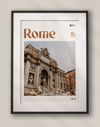 Minimalistyczny plakat Rzym Włochy  - Do salonu, sypialni, biura, DAPIDOKA