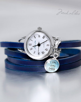 Zegarek - Live-Love-Lough - blue, Makaliboo