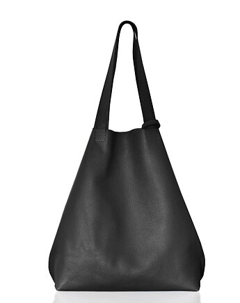 Skórzany worek na ramię czarny XL, modeMania