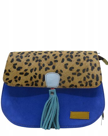 Torebka damska klasyczna na ramię skórzana zamszowa klapka wzór eko OLIVKA, Olivka Warsaw