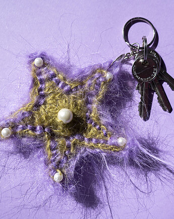 Puchaty brelok - rozgwiazda z perłą, OTULIBABKI
