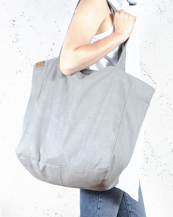 Lazy bag torba jasnoszara na zamek / vegan / eco, hairoo