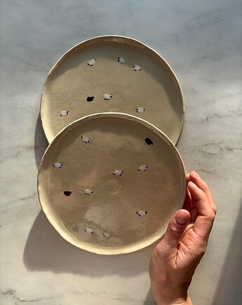 Ceramiczny Zestaw Handmade 2 Talerzy Śniadaniowych Podhale, Maison Fragile