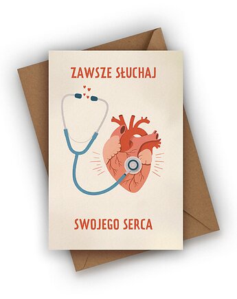Kartka okolicznościowa- Zawsze słuchaj swojego serca, Czarna Owca Karteczki