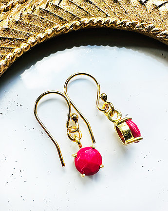 Kolczyki z koralem, czerwone kolczyki, Anemon Atelier