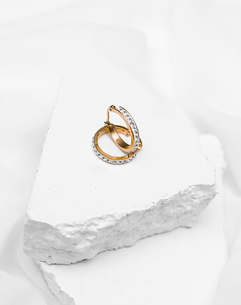 Eleganckie kolczyki pozłacane Bianca, mdesign