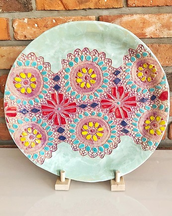 Talerz ceramiczny Folk XL, Gleeme