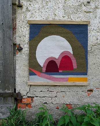 Ręcznie tkany wełniany kilim - WYSPA POŻERACZA SERC - Mazurskie Opowieści, Topole 
