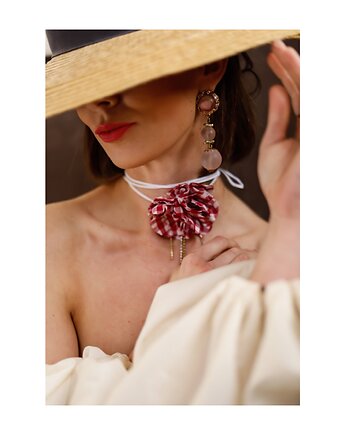 Choker w kratkę bawełniany, Celina Parysów