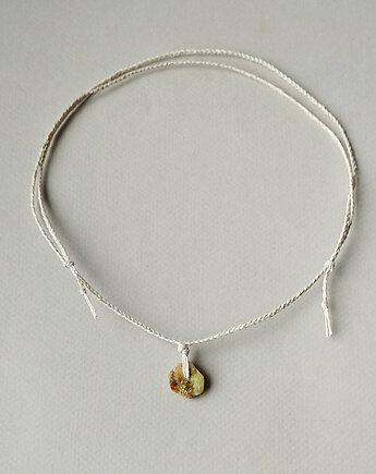 Opal żółto brązowy Naszyjnik lniany, galeria nuit