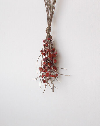 Ciemna cegła Naszyjnik lniany, galeria nuit