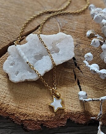 Naszyjnik z gwiazdką i kamieniem księżycowym