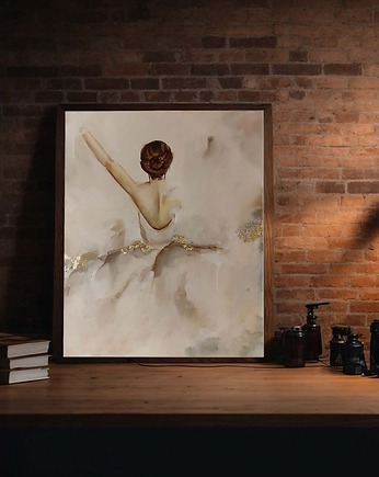 Balerina, ręcznie malowany obraz olejny Abstrakcja 70x50 cm, Diana Abstract Art
