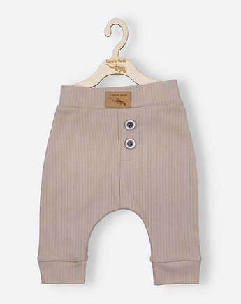Spodnie niemowlęce z dzianiny prążkowej  Lagarto Verde, OKAZJE - Prezent na Chrzciny