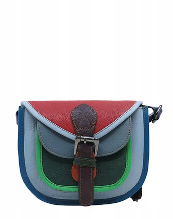 Torebka damska listonoszka skórzana regulowany pasek kolorowa OLIVKA, Olivka Warsaw