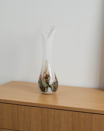 Wazon szklany, duński design, lata 70, produkcja: Dania, Przetwory design