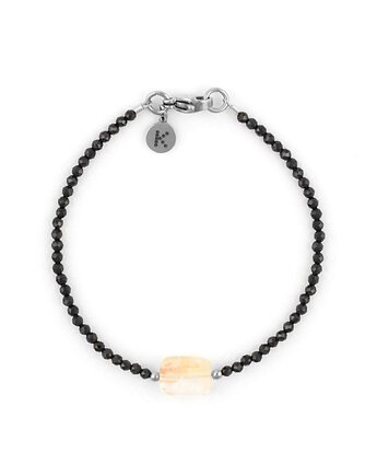 Bransoletka ze Spineli z pastylką bogactwa - Cytryn - wersja srebrna, Kulka Bransoletki