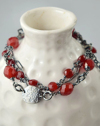 Karneol w srebrze II - bransoletka, Sunflower Kornelia Kubinowska