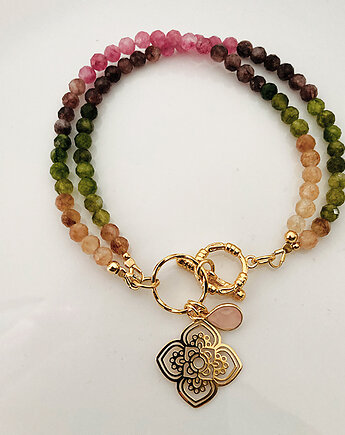 TURMALIN Podwójna Bransoletka z kamieni naturalnych, Anemon Atelier