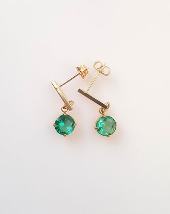 Kolczyki pozłacane Emerald Dots, Mitsu