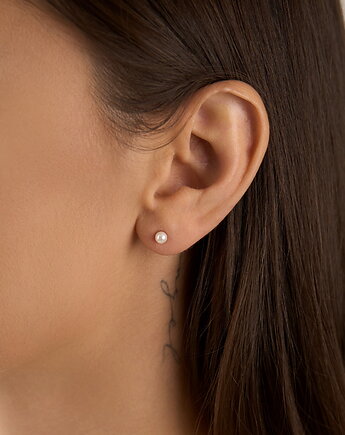 Kolczyki perła sztyft- srebro 925 pozłacane, Coccola JEWELLERY