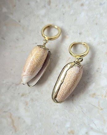 Kolczyki srebro złocone SAND SEASHELLS, ISSI Jewelry
