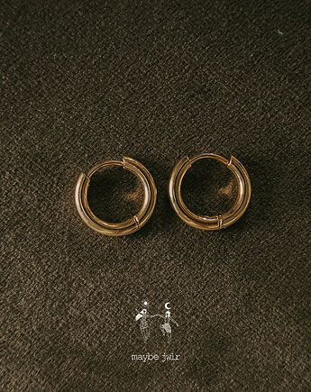 Kolczyki pozłacane kółeczka średnie, MAYBEJWLR