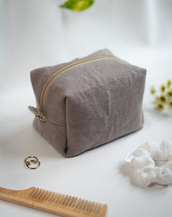 Kosmetyczka kostka Len, wu handmade