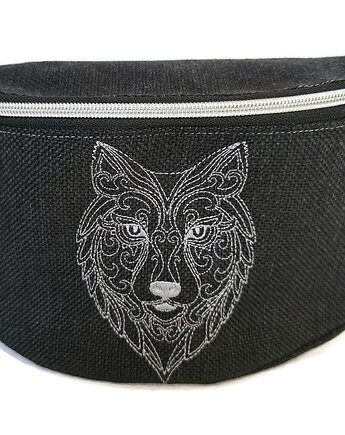 Nerka czarna z wilkiem, Made by Joan