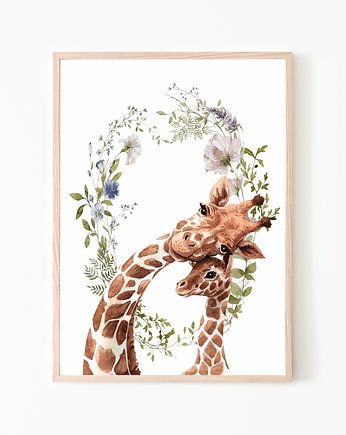 PLAKAT, OBRAZEK Rodzina żyraf nr.3, OSOBY - Prezent dla emeryta