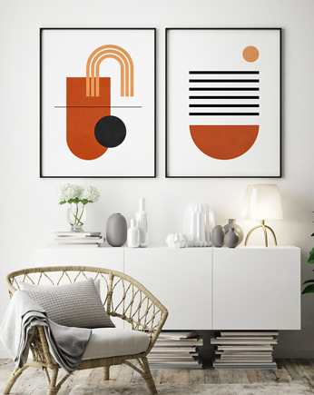 Boho geometria - zestaw plakatów, HOG STUDIO