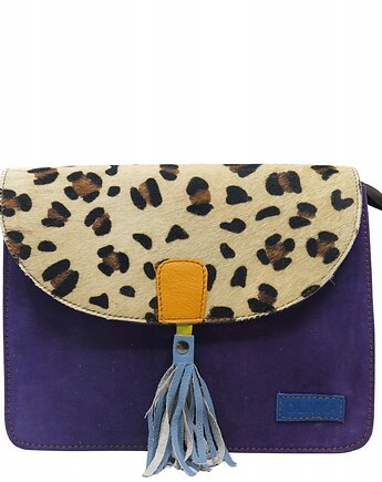 Torebka klasyczna elegancka skórzana zamszowa elegancka klapka wzór OLIVKA, Olivka Warsaw