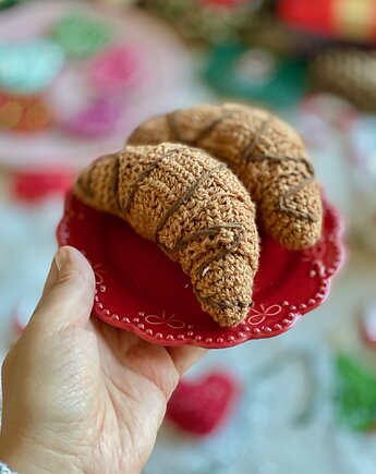 Szydełkowy rogalik - Croissant, Misio Zdzisio