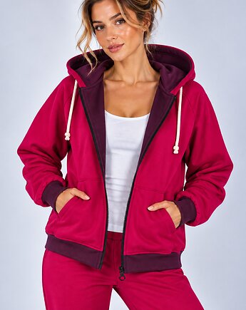 Bluza Na Zamek ,,SUZANA" Amarant/Śliwka, 3 for U