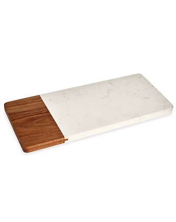 Deska do Serwowania Deska Drewniana z Marmurem Marbel Biała 30 cm, OKAZJE - Prezenty świąteczne
