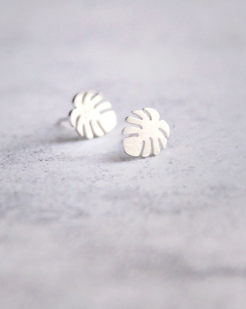 MONSTERA kolczyki sztyfty MINI, kaktusia