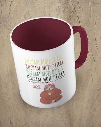 Kolorowy kubek KOCHAM MOJE DZIECI  - mix kolorów, Fotobloki and decor