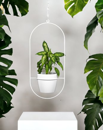 Kwietnik ,,Owal  M'' 68 cm +Łańcuch 150 cm i doniczka Gratis, A.D Home