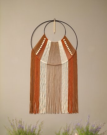 Nowoczesna makrama w kolorach jesieni na kole, M and Macrame