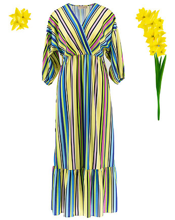 Sukienka maxi Colorful Striped, Sweet Rain